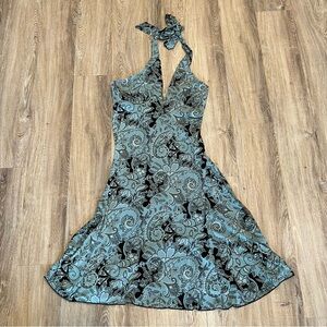Vintage Y2K paisley halter top dress